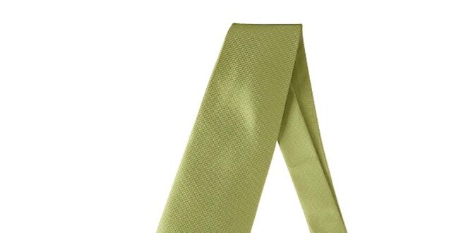 Pánska jemne kockovaná zelená kravata Marsanpiel