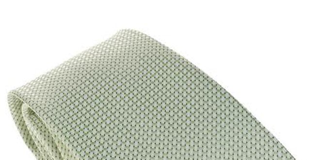 Pánska svetlo zelená kravata so vzorom Marsanpiel