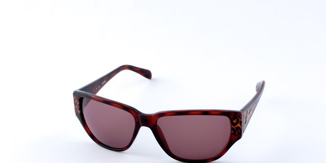 Dámske korytnačie slnečné okuliare Guess s leopardími detailami