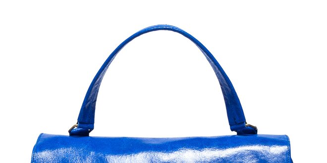 Dámska modrá kabelka s prackami a cvokmi Carla Ferreri