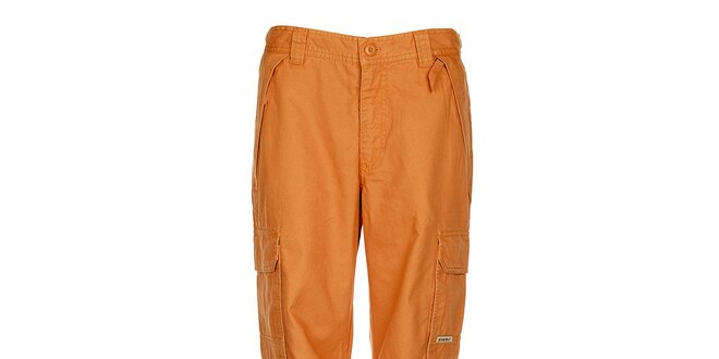 Pánske oranžové športové zateplené nohavice Bushman
