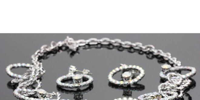 Dámska sada šperkov - náhrdelník a náušnice s kryštálmi Swarovski