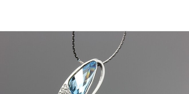 Dámsky náhrdelník s modrým motýlikom Swarovski