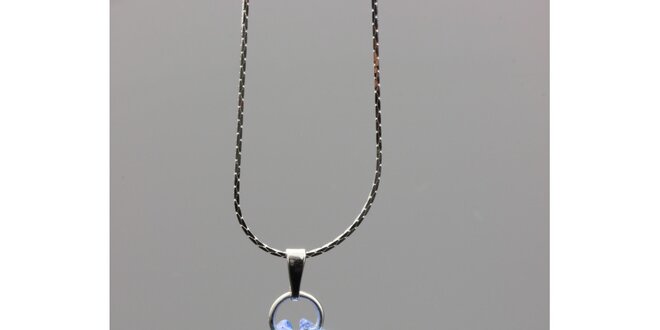 Dámsky náhrdelník s modrým príveskom Swarovski