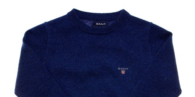 Detský tmavo modrý vlnený sveter Gant