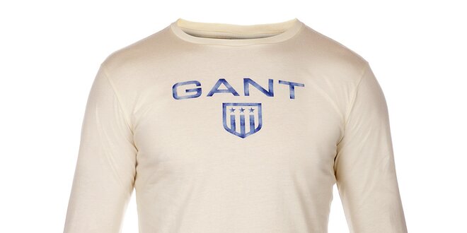 Detské krémové tričko Gant s potlačou