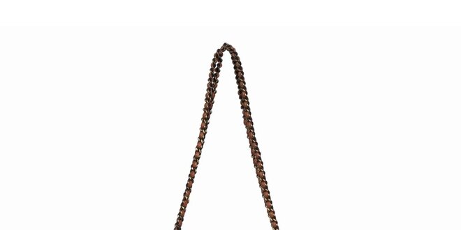 Dámska koňakovo hnedá vzorovaná kabelka POON Bags