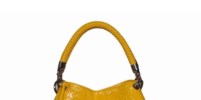Dámska žltá vzorovaná kabelka POON Bags