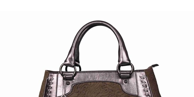 Dámska hnedá taška so vzorom POON Bags