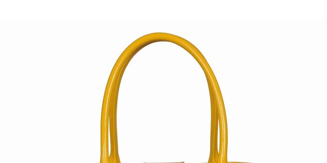 Dámska žltá kabelka z pravej kože POON Bags