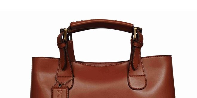 Dámska hnedá kabelka z teľacej kože POON Bags