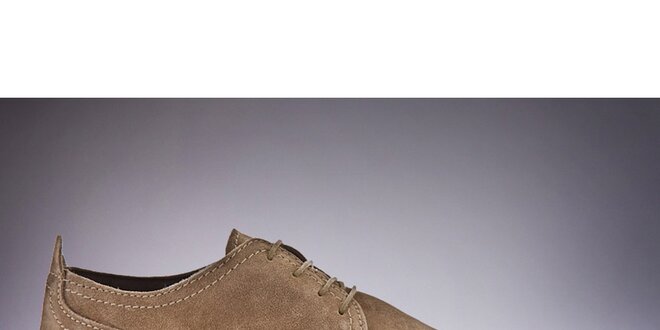 Pánske svetlo hnedé semišové topánky Roamers