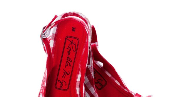 Dámske červeno kockované sandálky Rosalita McGee