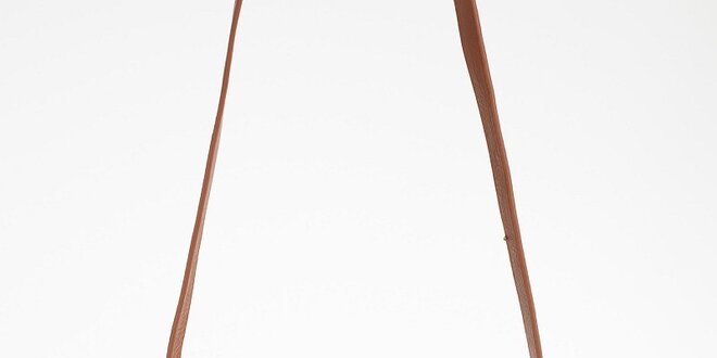 Krémová kabelka s hnedými strapcami