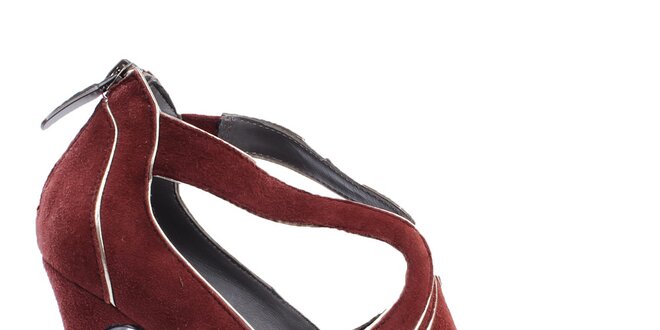 Dámske semišové topánky so zipsom na päte DKNY