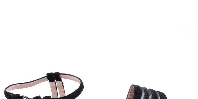 Dámske čierne sandálky DKNY