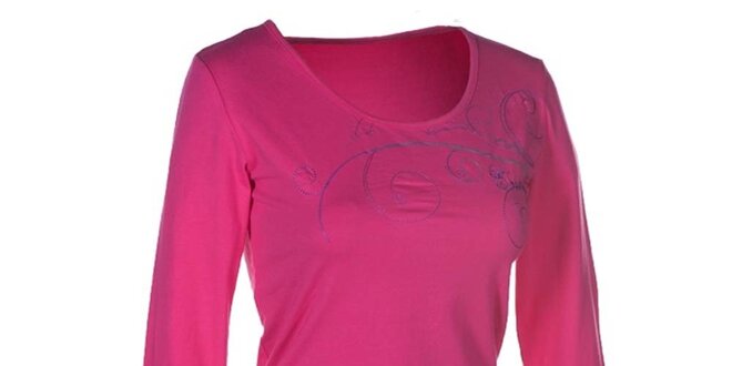 Dámske ružové tričko s dlhým rukávom Envy