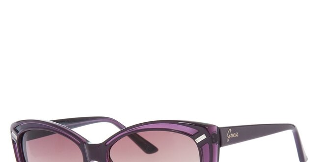 Dámske fialové slnečné okuliare Guess s čiernymi stranicami