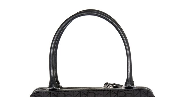 Dámska čierna kabelka s potlačou Calvin Klein