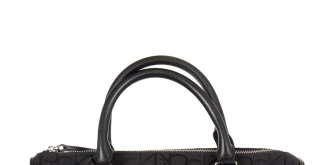 Dámska menšia čierna potlačená kabelka Calvin Klein