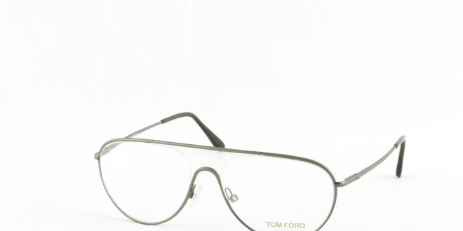 Pánske tenké strieborné okuliare Tom Ford