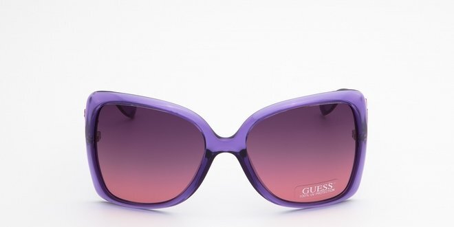 Dámske fialovo-hnedé slnečné okuliare Guess