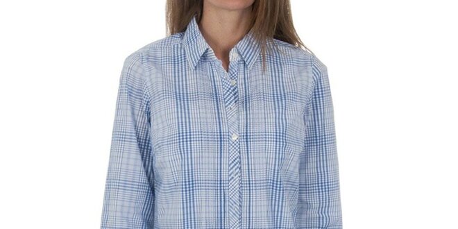 Dámska modrá kockovaná košeľa Tommy Hilfiger
