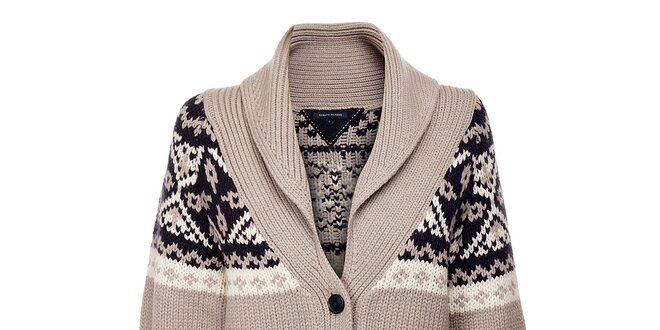 Šedý sveter so vzorom Tommy Hilfiger