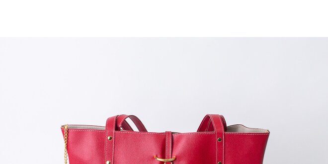 Dámska jahodovo červená taška s peňaženkou Pelleteria