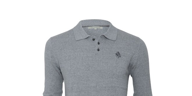 Pánsky šedý sveter s límčekom Paul Stragas