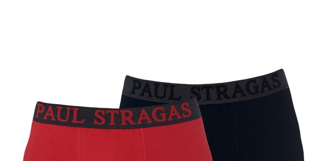 Set červených a čiernych pánskych boxeriek Paul Stragas