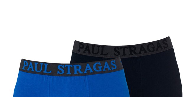 Set modrých a čiernych pánskych boxeriek Paul Stragas