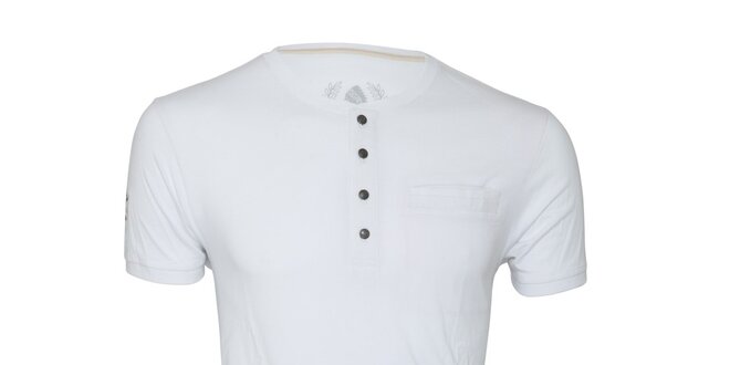Pánske biele tričko s gombíkmi Paul Stragas