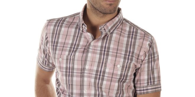 Pánska viacfarebná košeľa s krátkym rukávom Bendorff