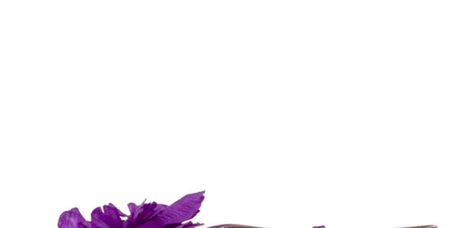 Dámske sandálky s fialovou kvetinou Blink