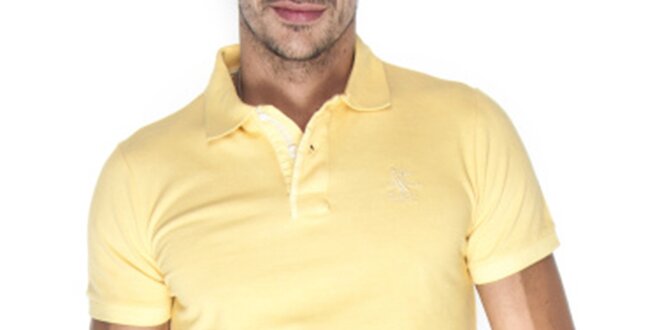 Pánske pastelovo žlté polo tričko Giorgio Di Mare