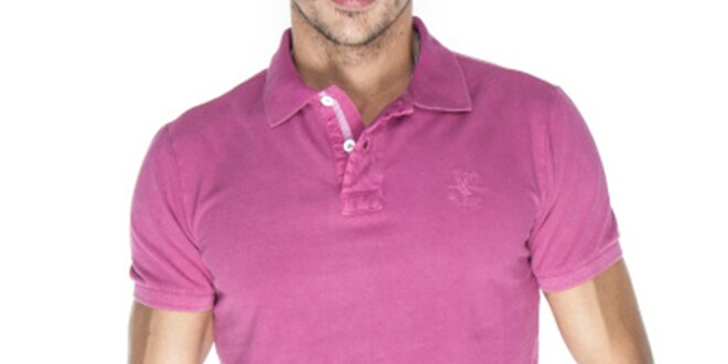 Pánske ružové pastelové polo tričko Giorgio Di Mare