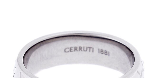 Dámsky oceľový prsteň Cerruti 1881 s kamienkami