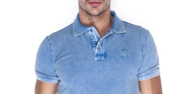 Pánske modré vintage polo tričko Giorgio Di Mare