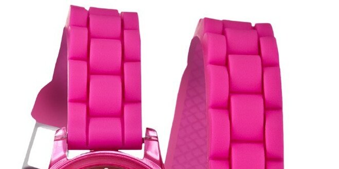 Dámske ružové náramkové hodinky Guess