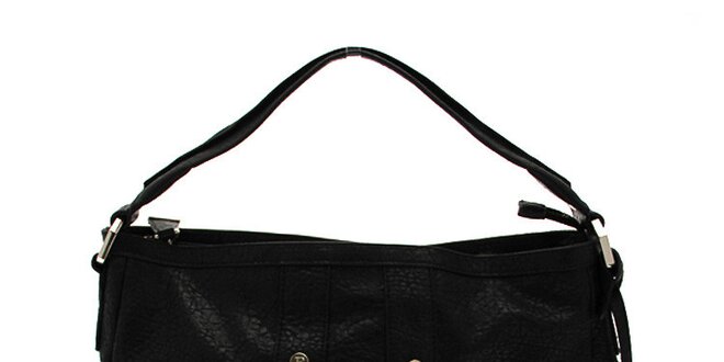Čierna kabelka s dvomi vreckami Ferré