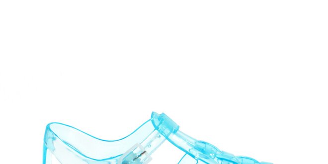 Dámske transparentné sandále vo svetlo modrej farbe Favolla