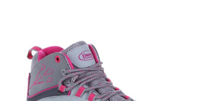 Dámske šedo-ružové športové topánky Kimberfeel