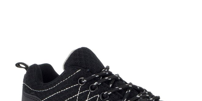Dámske čierne topánky s prešívaním Kimberfeel