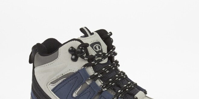 Dámske členkové trekové topánky s modrými detailmi Kimberfeel