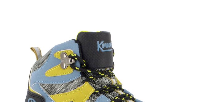 Dámske členkové topánky s modro-žltými prvkami Kimberfeel