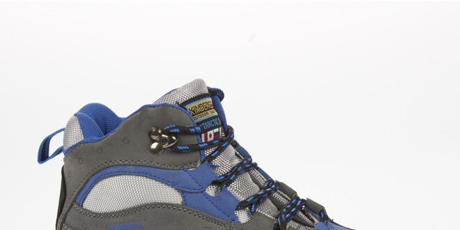 Unisex modro-šedé trekové členkové topánky Kimberfeel