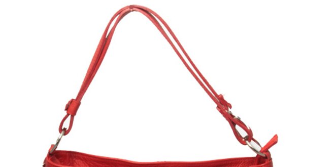 Dámska červená kabelka s jedným uchom Leonardo Farnesi