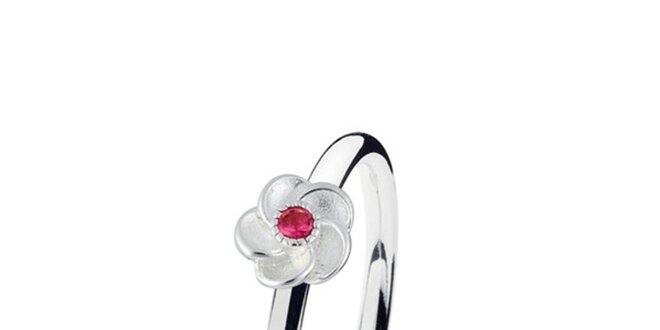 Dámsky prsteň s kvetinou s farebným terčíkom Spinning