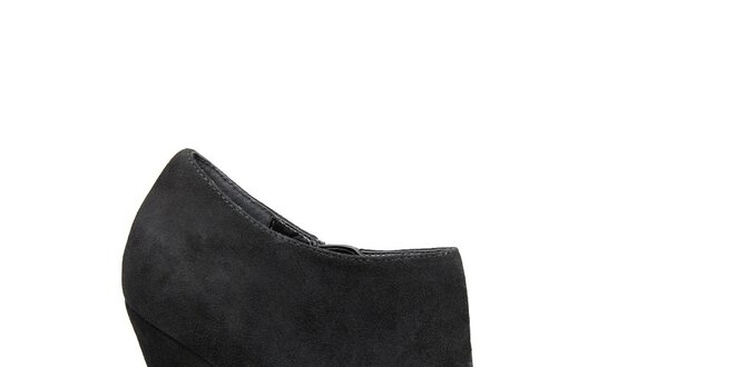 Dámske čierne semišové topánky Steve Madden na vysokom ihličkovom podpätku